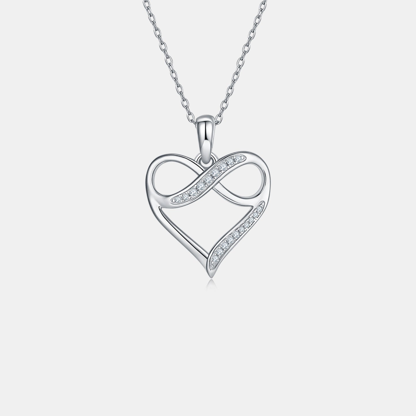 Moissanite 925 Sterling Silver Heart Necklace